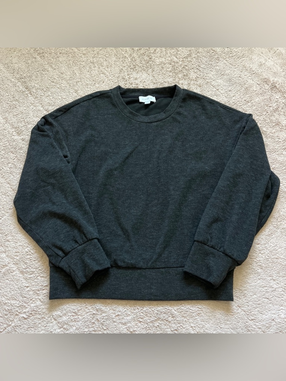 Evereve Oversized Sweatshirt Loungewear Athleisure Sporty Preppy Minimalist Sz S
